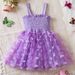 Kid's Clothing Summer New Girls Dress Three Dimensional Butterfly Mesh Puffy Princess Dress Sleeveless Suspender Dress_viptrois.com