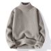 Autumn And Winter Teenage Thick Mink Fur Knitted Base Semi High Neck Sweater_viptrois.com