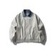 Trendy High Street Flight Collar Jacket, Autumn, Versatile Casual, Loose-fitting, Men's Fake Two-piece_viptrois.com