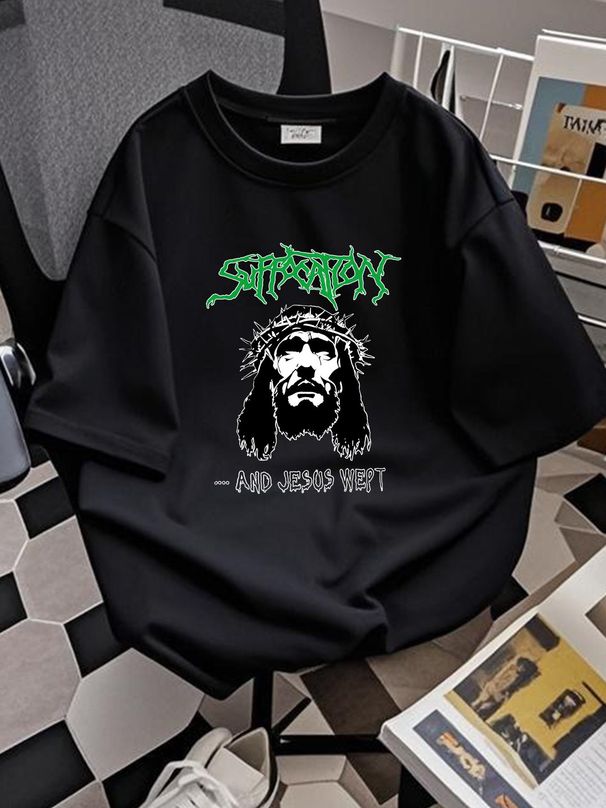 Hot Suffocation Jesus Wept T-shirt Gift Family Unisex All Size Shirt THAEB1225 Top For Everyday Wear Versatile Slightly Soft Stylish Homme Fashion_viptrois.com