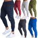 Men's Clothing Thin Slim Sports Pants Running Fitness Football Foot Leisure Drawstring Tight Training Pants_viptrois.com