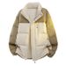 Retro Color-Block Puffer Jacket With 650+ Fill Power Duck Down, Windproof & Anti-Static Quilted Coat For Men & Women (S-2XL)_viptrois.com