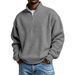 2026 Autumn And Winter New European And American Popular Men's Pullover Zipper Sports Long-sleeved Top Loose Casual Sweater Men's Clothing_viptrois.com