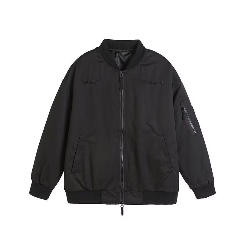 Men's Spring Autumn American Street Style Cool Pilot Baseball Jacket Loose Retro Embroidered Workwear Coat_viptrois.com