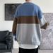 New striped sweater for men, trendy loose round neck knit sweater for autumn and winter, lazy style, personalized Harajuku_viptrois.com