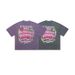New American Style Washed Dyed Vintage Letter Print Short Sleeve T-Shirt Unisex Pure Cotton Loose Fit_viptrois.com