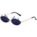 Men's Sunglasses New Hip Hop Flame Sunglasses Internet Celebrity Ins Double Lens Glasses Funny Contrast Color Sunglasses Female Trend_viptrois.com