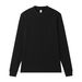 Mid-High Collar Base Shirt For Men, 300g Xinjiang Cot, Loose Fit, Small Neckline, Long Sleeve T-Shirt, Breathable_viptrois.com