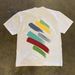 American High Street Style Colorful Printed Cotton Short T-Shirt For Men Summer Trendy Brand Crew Neck Loose Casual Half_viptrois.com