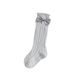 Kid's Clothing New Women's Vertical Striped Bow Pearl Maid Tube Socks Socks Sweet Children's Mesh Princess Socks_viptrois.com