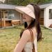 2025 New Korea Solid Color Summer Travel Versatile UV Resistant Sunshade Hat Empty Top Cycling Beach Sunscreen_viptrois.com