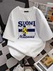 Vintage Finland T Shirt Men's Small White Finnish Flag Suomi Tee Fashion Casual Soft Slightly Stylish Graphic Streetwear Designer Clothes_viptrois.com