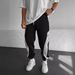 Men's Color Block Sweatpants, Straight Leg Joggers With Contrast Panels, Casual Athletic Pants For Gym & Streetwear_viptrois.com