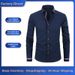 Men's Oxford Long Sleeve Shirt With Woven Tape Trim – Classic Textured Fabric & Contemporary Accent For Smart Casual Wear_viptrois.com