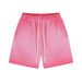 Men's Clothing Streetwear Vintage Heavyweight Washed Cotton Shorts For Men – Spray-Dye Gradient, Relaxed Fit, Elastic Waist (Black, Charcoal)_viptrois.com