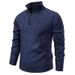 Men's Half-Zip Fleece-Lined Sweater – Warm Autumn/Winter Pullover, Casual & Stylish (M-4XL)_viptrois.com