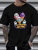 Cute I'm Freaking Melting Skull Ice Cream Halloween T-Shirt Comfortable T-Shirt For Women Casual Unisex Streetwear Breathable Women Top Graphic Tees Print Round Neck Short Sleeve Designer Clothes Graphic Versatile Female Top For Everyday Wear_viptrois.com