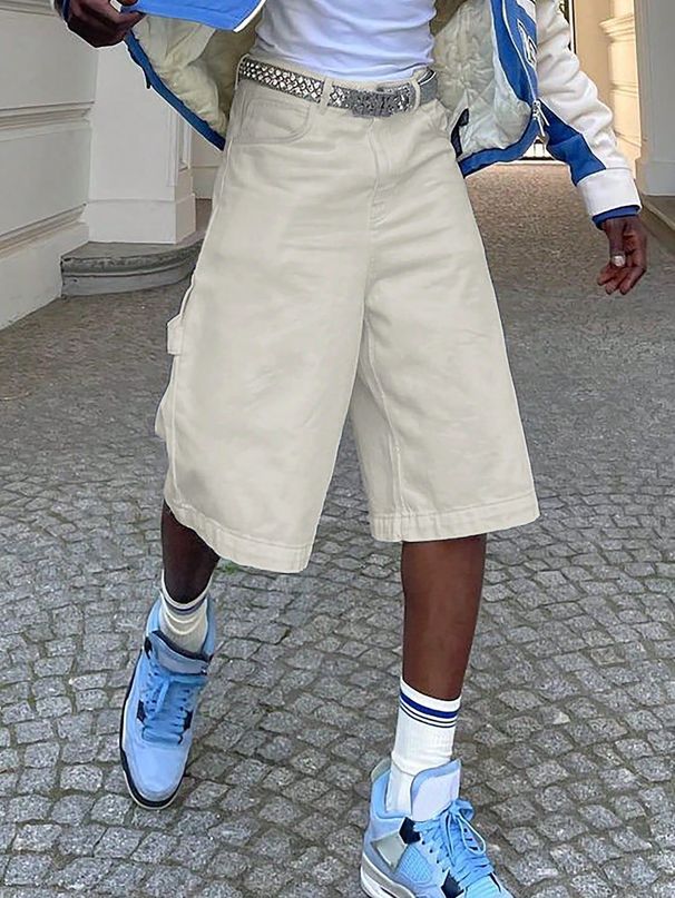 Summer New Casual Shorts Large Size Men's American Trendy Brand Three Quarter Pants_viptrois.com