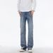 Retro Blue Jeans For Men, Autumn Style, American High Street, Loose Straight Leg, Whiskering Texture, Washed, Versatile Trousers._viptrois.com