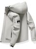 Men's Lightweight Utility Jacket – Waterproof Hooded Windbreaker With Zippered Pockets (M-5XL, Quick-Dry Polyester, Adjustable Drawstrings)_viptrois.com