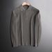 New Style Lapel Knitted Polo Shirt Warm Ribbed Sweater Men's Autumn And Winter Light Business Half Zip Top Trend_viptrois.com