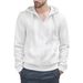 Men's Thickened Hoodie Plus Size Casual Sweatshirt Jacket Standard Thickness Black/Gray Loose Fit Machine Washable Polyester_viptrois.com