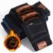 Men's Fleece-Lined Straight Leg Jeans - Winter Warm Casual & Business Trousers, Comfortable Stretch Denim For Work & Daily Wear_viptrois.com