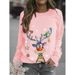 Men's Clothing Christmas Reindeer Print Long Sleeve Round Neck Sweatshirt For Women – Casual & Stylish, Comfortable Loose Fit, Multiple Colors & Sizes_viptrois.com