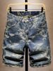 Men's Clothing New Trendy Brand Embroidery Loose Shorts Summer Thin 5 Point Shorts_viptrois.com