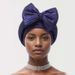 Fashion Hot Forehead Big Bow African Baotou Hat Elastic Comfortable Turban Hat_viptrois.com