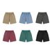 Men's Clothing Pique Cotton Wax-Dye Shorts – Vintage Washed, Relaxed Fit, Side Slit Design, Breathable Casual Basics (S-XXL, 71% Cotton, No Stretch)_viptrois.com