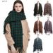 Unisex Shawl bib women's fashion thickened small plaid fringe scarf shawl_viptrois.com