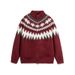 Pure Wushu Men's Clothing 2025 Autumn Winter New Fair Isle Sweater Coat Loose Lazy Niche Design Knitted Cardigan_viptrois.com
