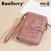 Card Bag Card Cases Women's Wallet Female High End Retro Student Accordion Wallet Card Holder Fashion Pu Zipper Small Wallet Female_viptrois.com