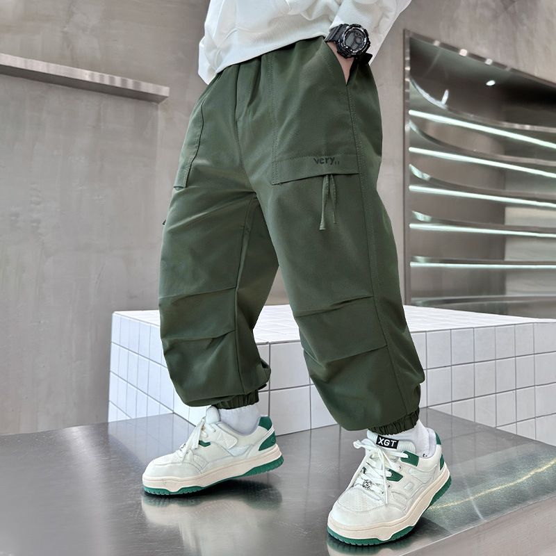 Kid's Clothing Boys Overalls Children's Clothing Boys Casual Pants Spring And Autumn Style Trend New Autumn Sports Trousers Children's Pants_viptrois.com