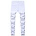 2025 Men's White Jeans Fashion Hip Hop Ripped Thin Men's Denim Pants Slim Fit Stretch Distressed Zip Men's Jean Pants High Quality_viptrois.com