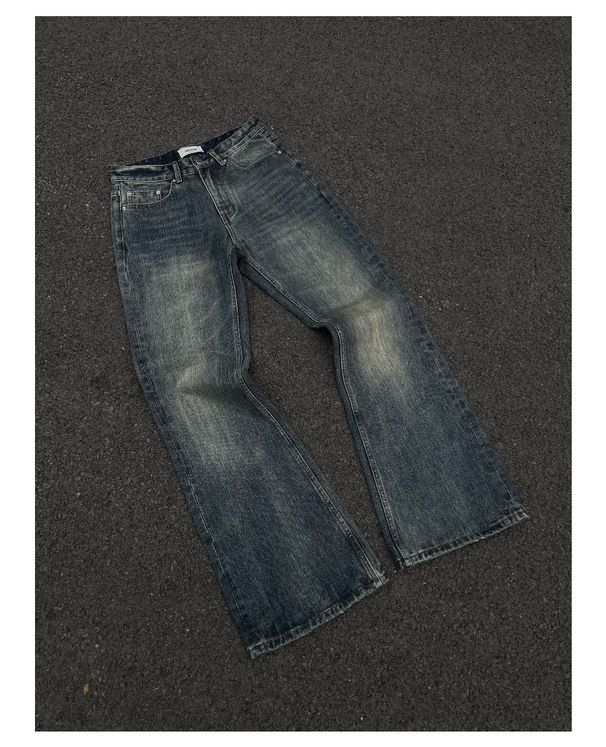Y2K Hip-Hop Jeans – Distressed Graffiti Print Low-Rise Baggy Pants (Unisex Streetwear, High-Stretch Denim)_viptrois.com