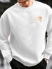 Men's Loose Casual Fashionable Classic KING Letter Pattern Printed Round Neck Long Sleeved Sweatshirt Suitable For Autumn And Winter Wear_viptrois.com