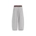 Men's Clothing American Retro College Style Sports Leisure Loose Men's Double Waist Fake Two Piece Sweatpants_viptrois.com