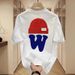 Men's Clothing Short Sleeved Ins Pure Cotton Summer New Men's Printed T Shirt Trendy Men And Women All Match Round Neck T Shirt Men_viptrois.com