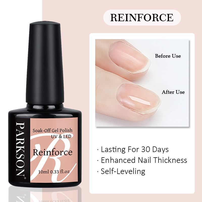 Parkson Self Leveling Gel Polish Build Nails C-Curve Strong Base Coat Healthy UV Semi Permanent Varnish Gel for Nail Repair Care_viptrois.com