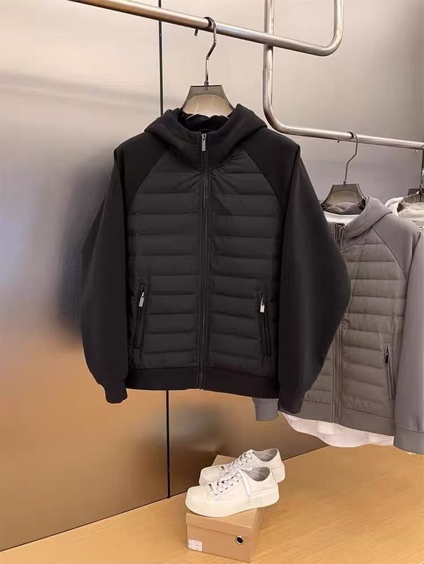 Men's Clothing Winter New Trend Thin Cotton Coat Men Loose Versatile Casual Hooded Solid Color Splicing Couple Jacket Men_viptrois.com