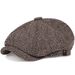 Autumn Winter Warm Woolen Octagonal Large Size Newsboy Beret Big Head Circumference Duckbill Cap Outdoor Unisex Painter_viptrois.com
