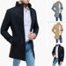 Loom Loom Jinhan 2025 European And American Cross-Border Independent Station Autumn Winter Woolen Stand Collar Jacket Trench Coat_viptrois.com
