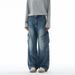 Men's Distressed Cargo Jeans - Streetwear Oversized Drop-Cut Denim Pants With Multi-Pockets For Hip-Hop & Grunge Style_viptrois.com
