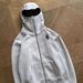Zip Up Hoodie With Unique Design Double Zipper On Top And Bottom, Featuring A New Eye-catching Minimalist Embroidered_viptrois.com