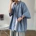 Men's Clothing Niche Design Casual Loose Half Sleeved Jacket_viptrois.com