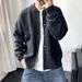 Solid Color Detachable Scarf Sweater, Warm And Loose Knit Sweater_viptrois.com