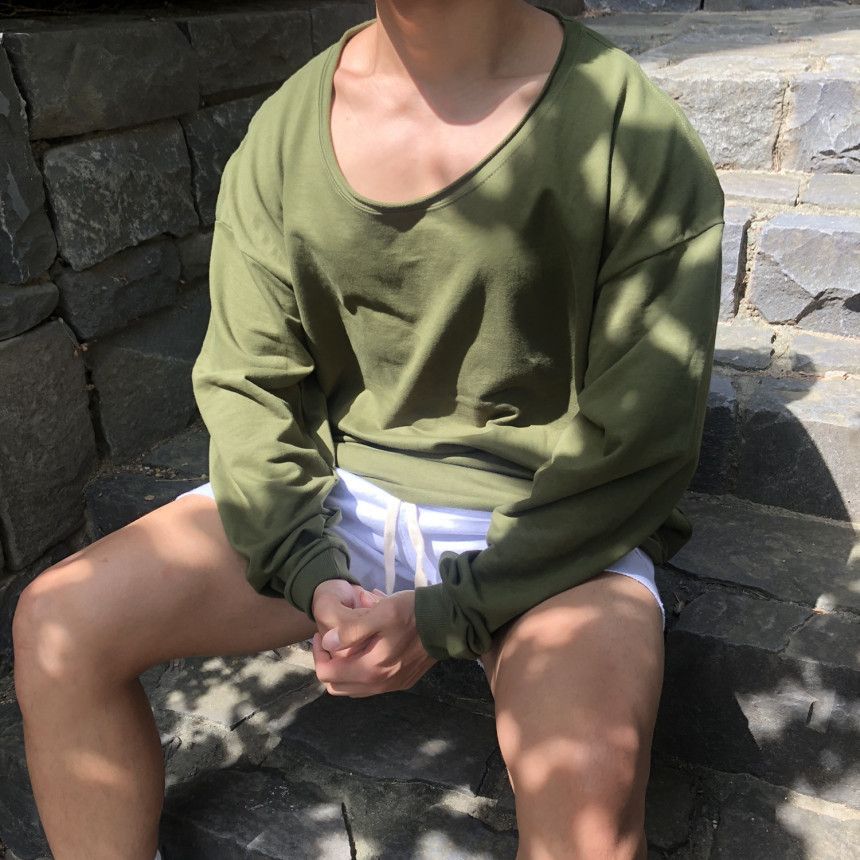 Fitness Running Long Sleeve Solid Color Trendy Brand Muscle Type Men's Loose Basketball Training Clothes Sports Hoodie_viptrois.com