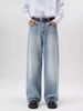 Men's Clothing Men's Relaxed Fit A-Line Jeans - Vintage Washed Wide-Leg Denim (Streetwear Essential)_viptrois.com